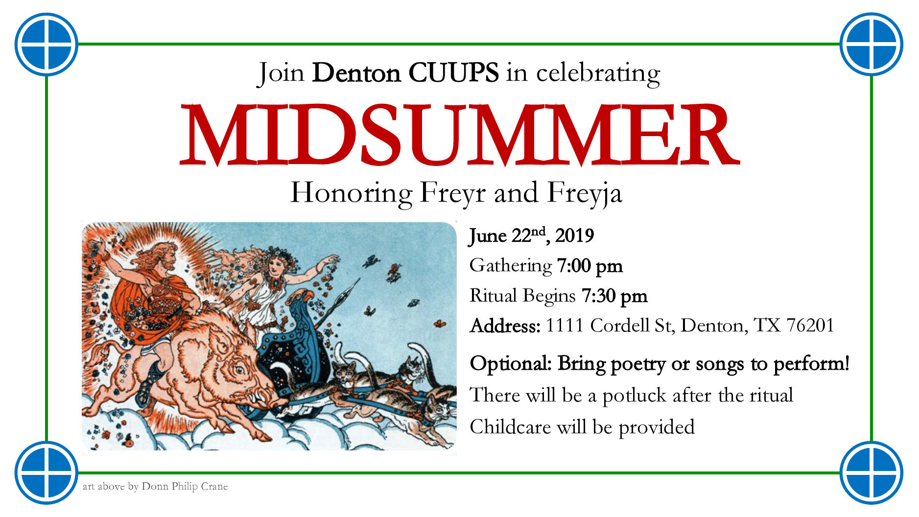 Midsummer — Saturday, June 22 | Denton CUUPS
